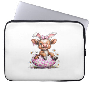 Lustige Kuh Ostern Hase Süße Highland Kühe Liebhab Laptopschutzhülle