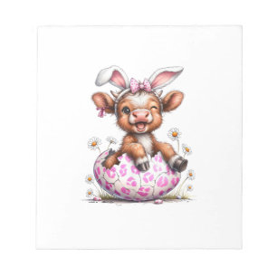 Lustige Kuh Ostern Hase Süße Highland Kühe Liebhab Notizblock