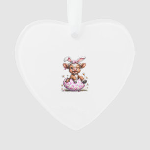 Lustige Kuh Ostern Hase Süße Highland Kühe Liebhab Ornament
