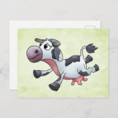 Lustige Kuh Postkarte (Vorne/Hinten)