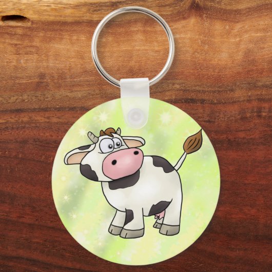 lustige Kuh Schlüsselanhänger (Vorderseite)