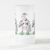 LUSTIGE KUH "TASSE " MATTGLAS BIERGLAS (Mittel)