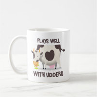 Lustige Kuh-Wortspiel-Kaffee-Tasse