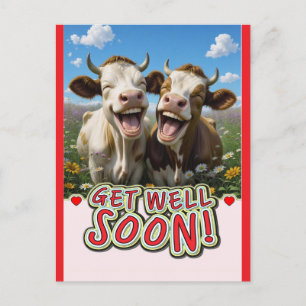 lustige Kühe Postkarte