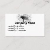 lustige Kuhkunst grau-weiße Aquarellfarbe Visitenkarte (Rückseite)