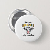 Lustige Kuhweide Vintage-Shirt Design_1 Button (Vorne & Hinten)