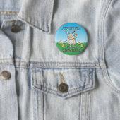 Lustige Küken graben den Osterhasen Button (Beispiel)