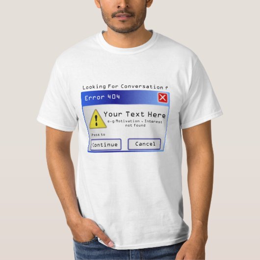 Lustige kundenspezifische Computermitteilung T-Shirt (Vorderseite)