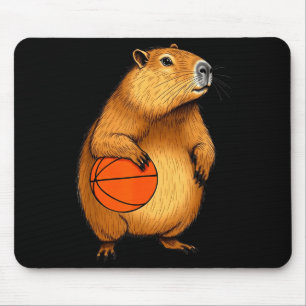Lustige Kunst Capybara Basketballspieler Sportstie Mousepad