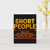 Lustige Kunst für kurze Menschen für Männer Frauen Karte (Gelbe Blume)