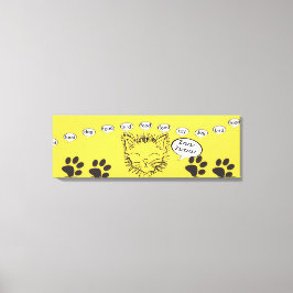 Lustige Kunst-Katzen-schläfrige Miezekatze-Träume Leinwanddruck