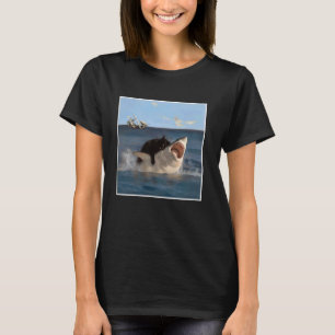 Lustige Kunst & Katzenliebhaber-Zitat Katze beißt T-Shirt