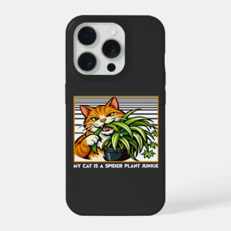 Lustige Kunst mit Katzen und Grünlilien iPhone 15 Pro Hülle