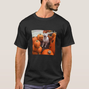 Lustige Kürbis-Katze Halloween Meme T-Shirt