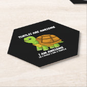 lustige lächelnde Schildkröte Untersetzer (angewinkelt)