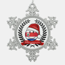 Lustige lächelnde WeihnachtsCosta Rican Flagge