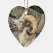Lustige lachende Bighorn-Schafe Keramikornament (Links)
