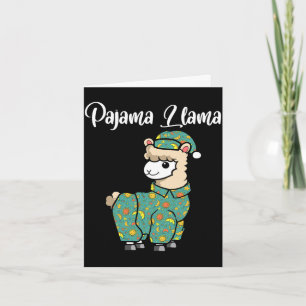 Lustige Lama-Pyjama-Lama-Schlafenszeit-Pyjama-Alpa Karte