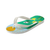 lustige landschaftliche Darstellung niedlicher Sch Kinderbadesandalen (Schrägansicht)