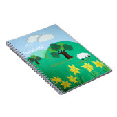 lustige landschaftliche Darstellung niedlicher Sch Notizblock (Rechte Seite)