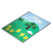 lustige landschaftliche Darstellung niedlicher Sch Notizblock (Linke Seite)