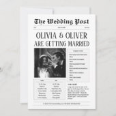 Lustige lange Geschichte in Kurzform Hochzeit Save The Date (Vorderseite)