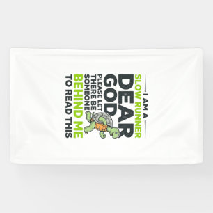 Lustige Langsamlauf-Schildkröten-Zitat Vintage-Gra Banner