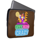 lustige Laptop-Hülle "LET'S GLOW CRAZY" Laptopschutzhülle (Vorne Rechts)