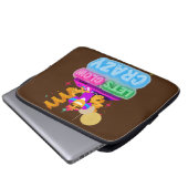lustige Laptop-Hülle "LET'S GLOW CRAZY" Laptopschutzhülle (Vorne Knopf)