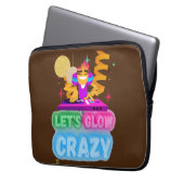 lustige Laptop-Hülle "LET'S GLOW CRAZY" Laptopschutzhülle (Vorderseite Links)