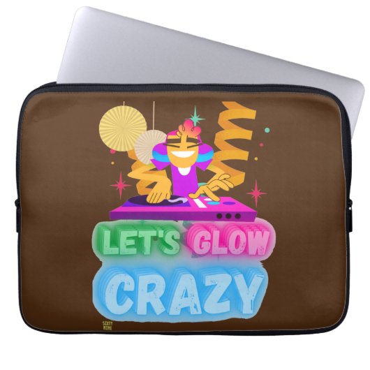 lustige Laptop-Hülle "LET'S GLOW CRAZY" Laptopschutzhülle (Vorderseite)