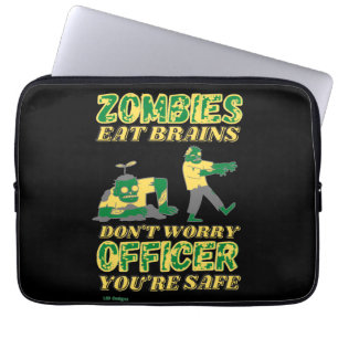 lustige Laptop-Hülle "ZOMBIES EAT BRAINS..." Laptopschutzhülle