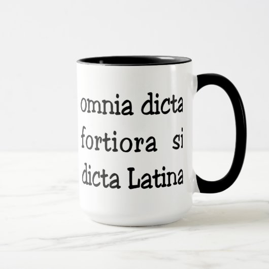 Lustige lateinische Phrase, Slogan Tasse (Rechts)