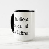 Lustige lateinische Phrase, Slogan Tasse (Vorderseite Links)