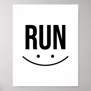 Lustige, laufende Kunst, Laufende Sportarten Poster