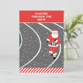Lustige Laufende Läufer Weihnachtskarten Feiertagskarte (Stehend Vorderseite)