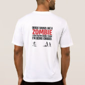 Lustige laufende Shirt-Zombie-Töne T-Shirt (Rückseite)