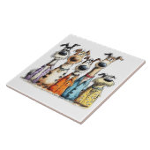 Lustige launische Hunde Fliese (Seite)