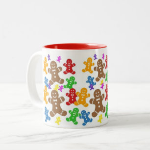 Lustige Lebkuchen-Mann-Kaffee-Tasse Zweifarbige Tasse