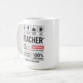 Lustige Lehrer-Definition — Multitasking Kaffeetasse (Vorderseite Links)