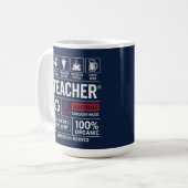 Lustige Lehrer-Definition — Multitasking Kaffeetasse (Vorderseite Links)