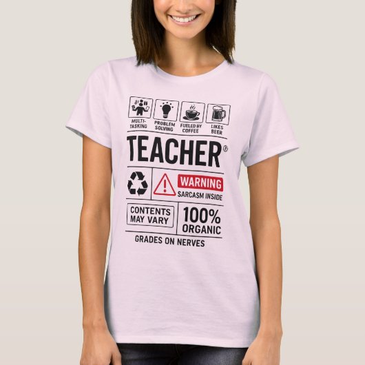 Lustige Lehrer-Definition — Multitasking T-Shirt (Vorderseite)