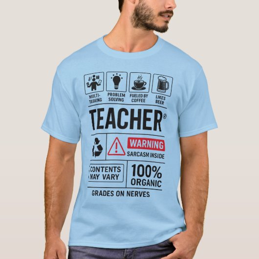 Lustige Lehrer-Definition — Multitasking T-Shirt (Vorderseite)
