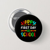 Lustige Lehrer Schüler Mädchen Junge Glücklicher E Button (Vorne & Hinten)