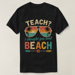 Lustige Lehrer Strand Retro Sommer Sonnenbrille T-Shirt