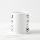 Lustige Lehrer-Würdigung Moderner Barcode Kaffeetasse (Mittel)