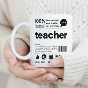 Lustige Lehrer-Würdigung Moderner Barcode Kaffeetasse