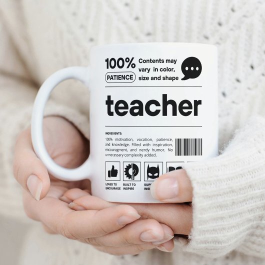 Lustige Lehrer-Würdigung Moderner Barcode Kaffeetasse