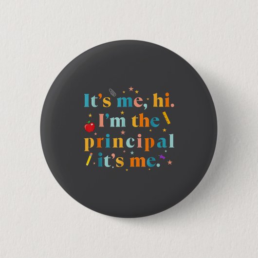 Lustige Lehrerzitate Es bin ich Hallo ich bin der Button (Vorderseite)
