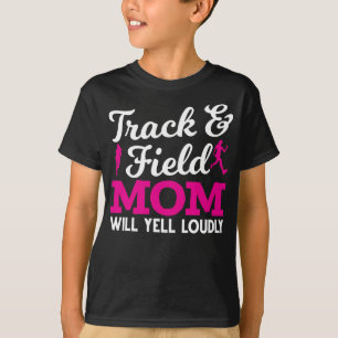 Lustige Leichtathletik-Mutter läuft Kinder T-Shirt